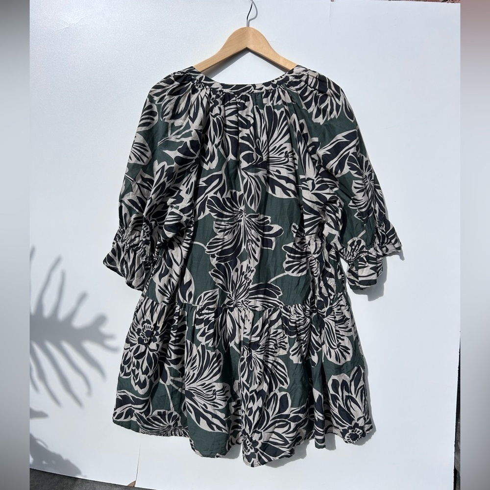 Velvet Graham &Spencer Layne Printed Silk Cotton Short Sleeve Dress Casual Dress - Picture 6 of 9